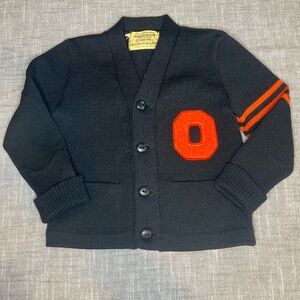 Vintage Skookum Oregon State University Letterman Varsity Cardigan Youth Size 4